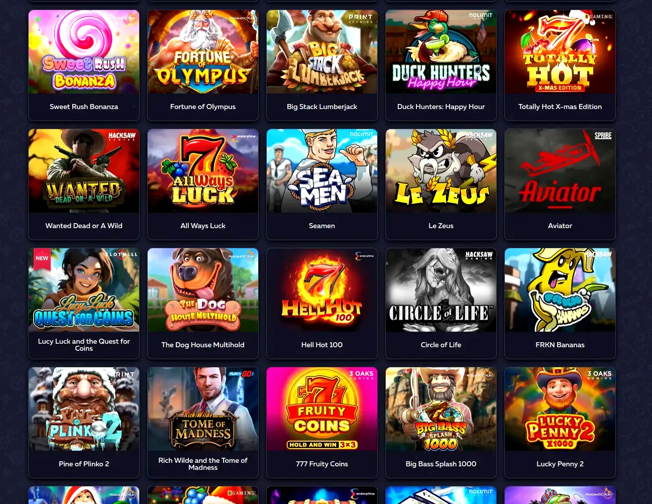 Wild Robin casino en ligne interface